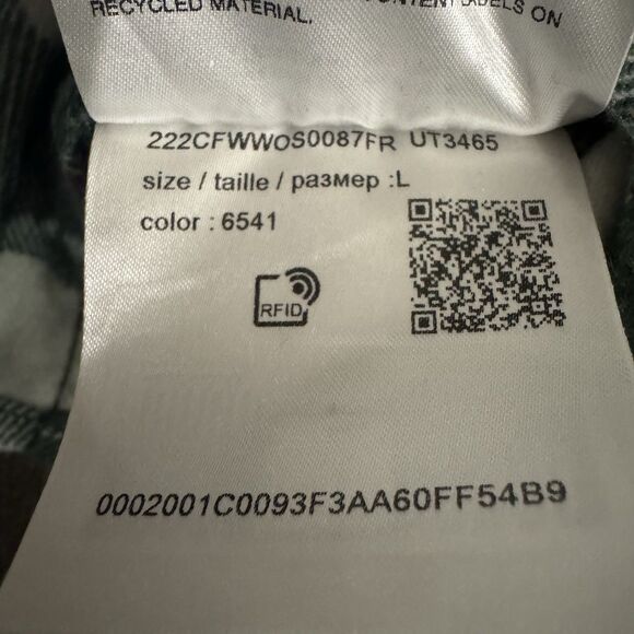 Woolrich Wool Flannel Shirt Overshirt Jacket Plaid Button Up Sz L Made USA NWT - Picture 12 of 12